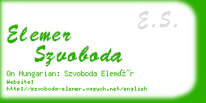 elemer szvoboda business card